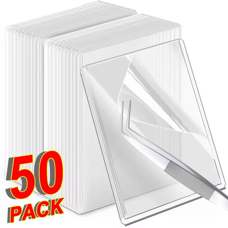 Manchon de carte Kpop coréen Transparent, avec Film de protection, porte-carte Transparent, couvertures de cartes de jeu Photo idole 35PT, 1 à 50 pièces