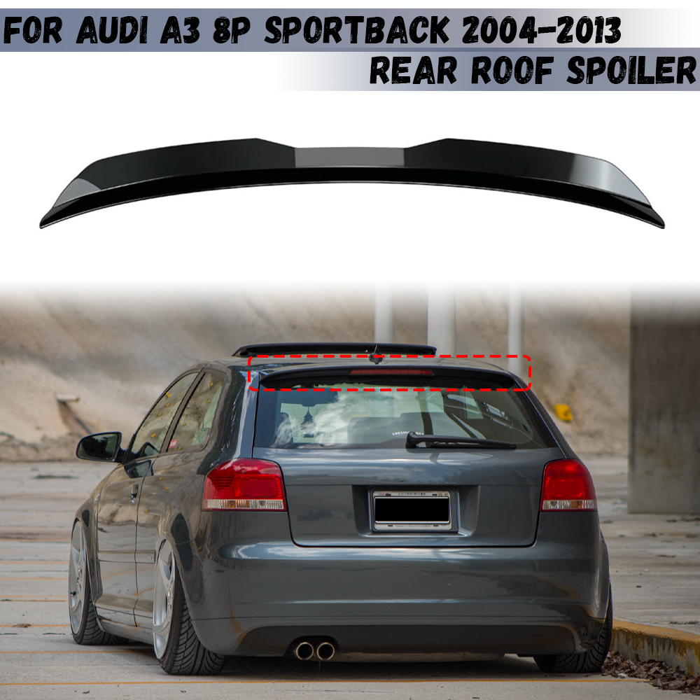 Alerón de techo trasero para Audi A3 8P 2004 2005 2006 2007 2008 2009 2010 2011 2012 2013 decoración de ala trasera de coche Sportback