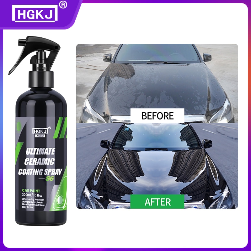 Lapisan Mobil Keramik 9H Perawatan Cat Hidrokromo Nano Lapisan Atas Cepat Polimer Perlindungan Detail Lilin Cair Perawatan Mobil HGKJ S6