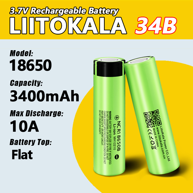 1-16 шт. LiitoKala 34B 100% новый оригинальный NCR18650B 3,7 В 3500 мАч 18650 литиевая аккумуляторная батарея для фонарика