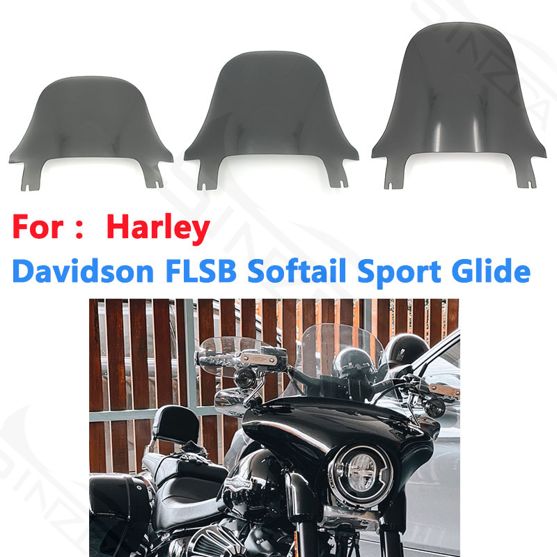 Dla Harley Davidson FLSB Softail Sport Glide 2018 2019 2020 2021 Touring szyby przedniej szyby wiatr deflektory czarny szary