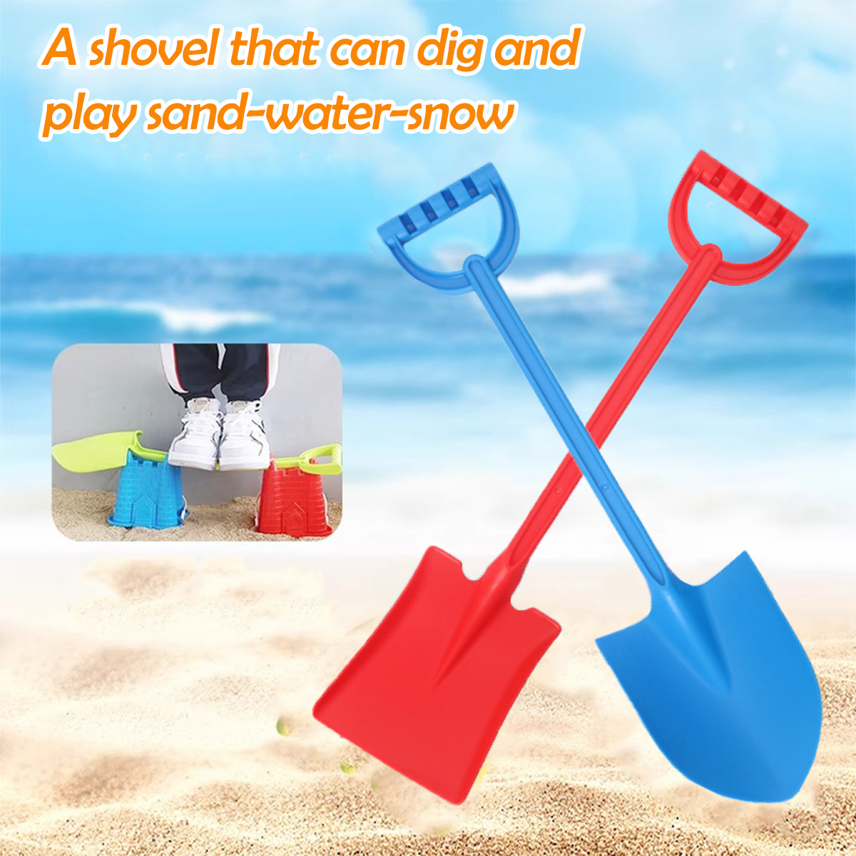 Pala de playa para niños, juego de arena y nieve, juego de playa de alta calidad, juguetes deportivos al aire libre, juguetes acuáticos, juego de verano para niños, regalo