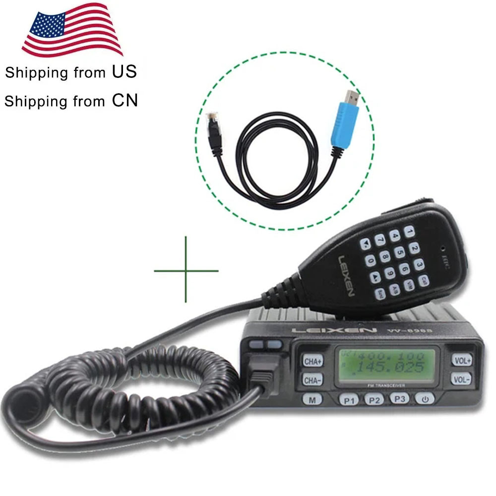 VV-898S 25W LEIXEN 2 Băng Tần 144/430MHz Di Động Transceive Nghiệp Dư VV898S Hàm Đài Phát Thanh 2 Chiều Đài Phát Thanh
