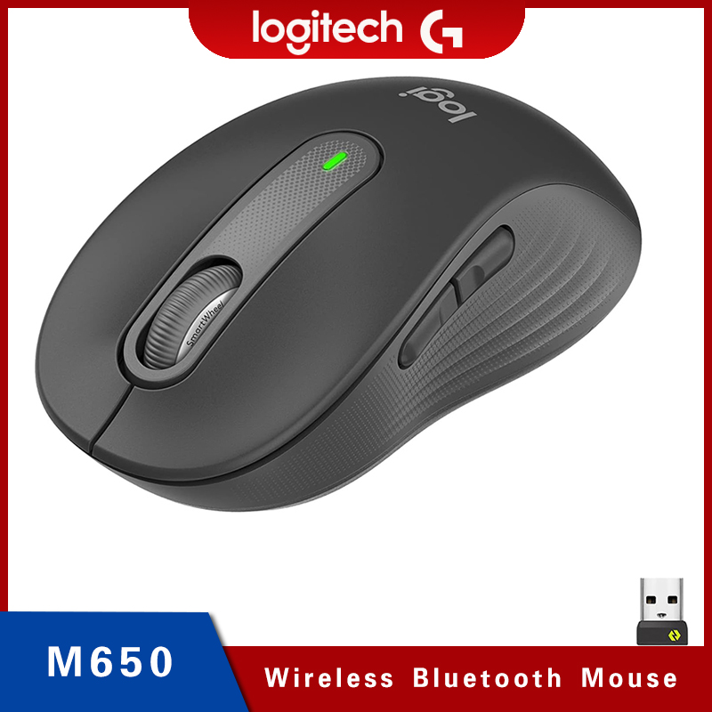 Ratón inalámbrico Bluetooth Logitech M650 Original, clics silenciosos para PC/Mac/multidispositivo/Chromebook, tecnología de Sensor para ordenador portátil de oficina
