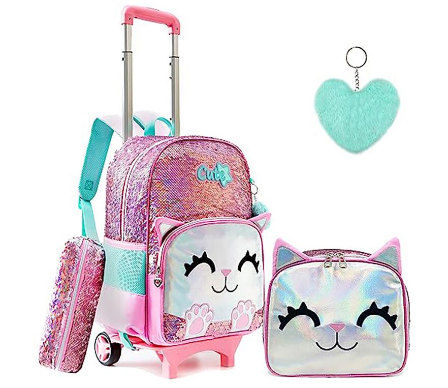 Schoolrugzak Met Wielen Schooltas Met Wielen Trolley Tas Kids School Rollende Rugzak Voor Meisjes School Trolley Tas