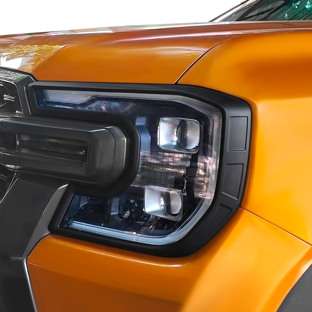 Osłona reflektora tylnego do Ford Ranger 2022 2023 2024 WILDTRAK SPORT Akcesoria samochodowe Matowy czarny samochód stying 4 sztuki / zestaw