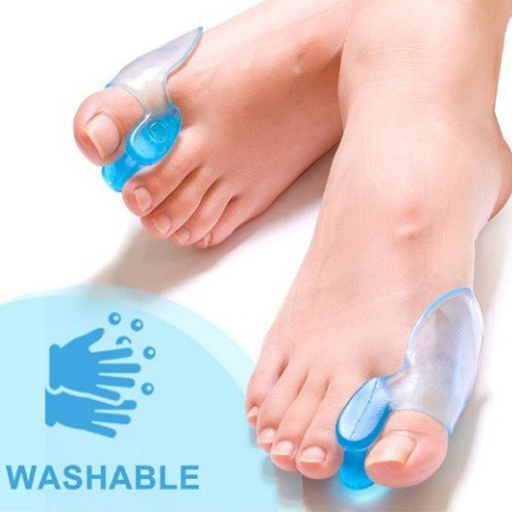 2 PC ซิลิโคน Toe Splitter อุปกรณ์แก้ไขสําหรับ Hallux Valgus ขนาดใหญ่เท้าแยกกระดูก Toe Sleeve Toe Splitter เล็บเครื่องมือ