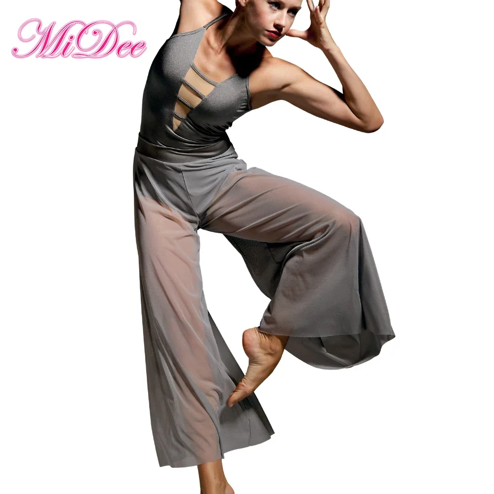 MiDee 2 pezzi vestito da ballo costume contemporaneo body maglia culotte body performance sul palco indossare abiti personalizzati