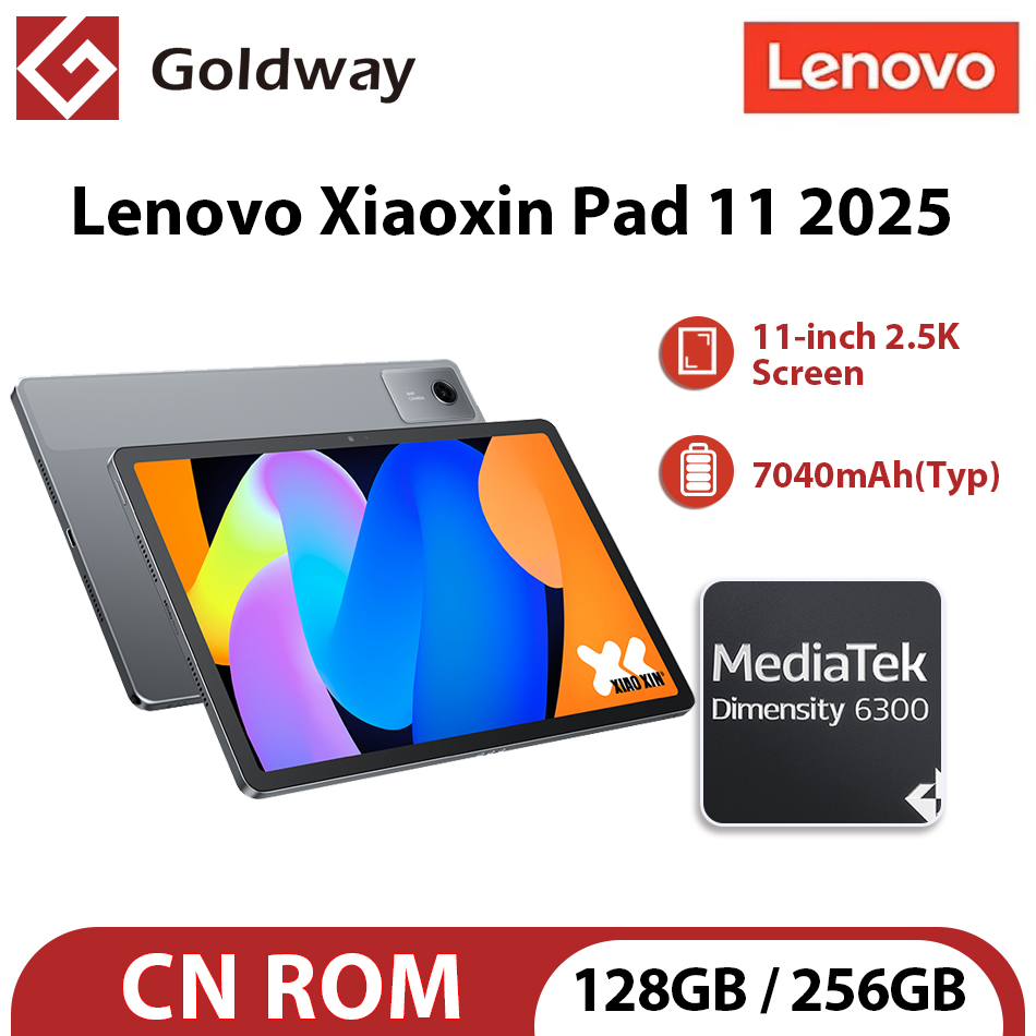 Lenovo Xiaoxin Pad 2025 11" MediaTek Dimensity 6300 128 ГБ и 256 ГБ ПЗУ дисплей 2,5 K Dolby Atmos батарея 7040 мАч Планшетный ПК на базе Android