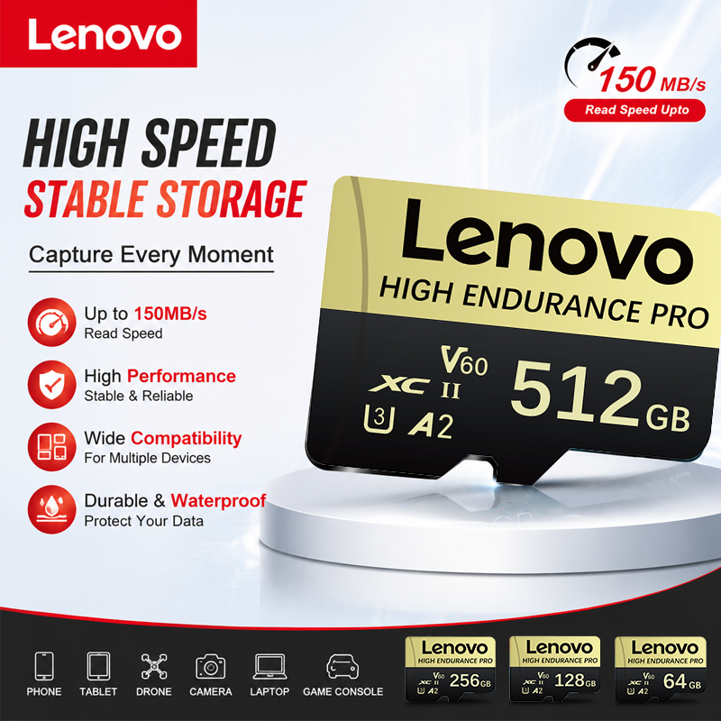 Lenovo High-speed Memory card 512GB 256GB 64GB 128GB sd card Mini TF card is used to monitor the drone tachograph