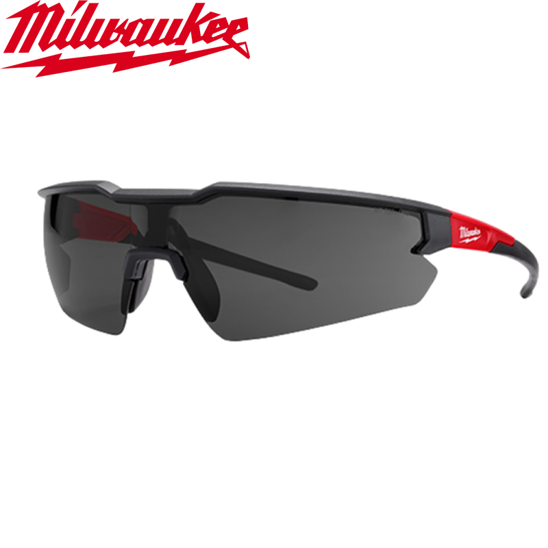 Milwaukee 48-73-2005a óculos de segurança lentes pretas anti nevoeiro resistente a riscos ajustável nariz almofada óculos ferramentas acessório