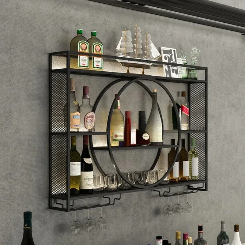 Montagem na parede rack de vinho garrafa barra de vinho gabinete titular adaptar único em miniatura preto copo armazenamento de vidro armário de vinho decoração szafeczki