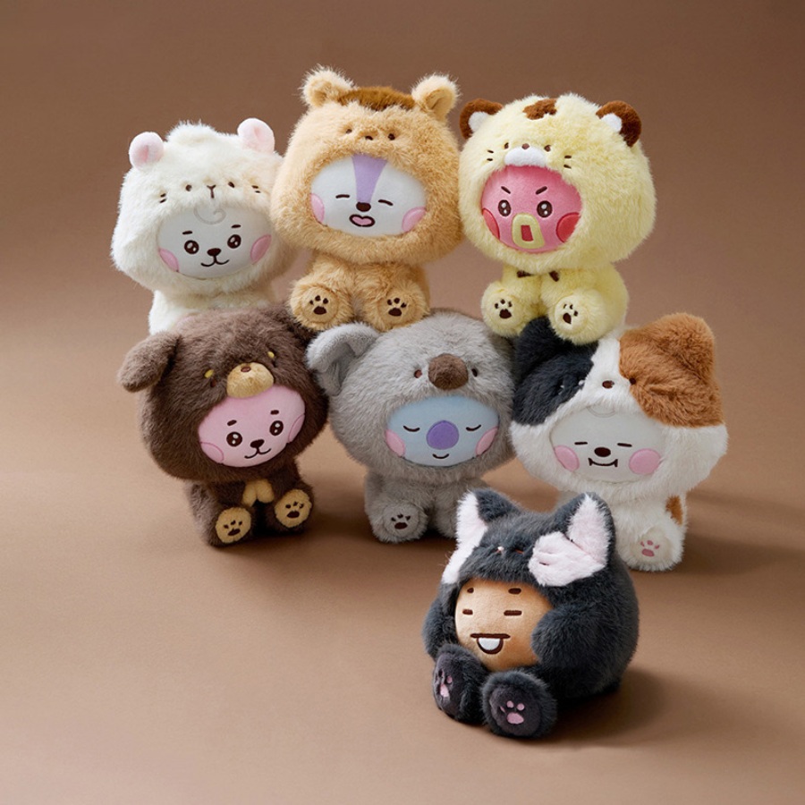Boneka Plush Kartun BT21 BABY Zoo Baru, Boneka Duduk, Boneka Cross-dressing, Hadiah untuk Penggemar, Hadiah Ulang Tahun, Hadiah untuk Pasangan