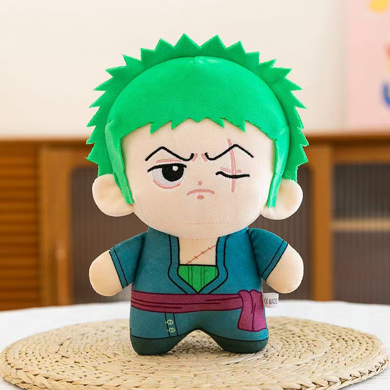 Peluche Luffy Zoro Ace Sanji, jouet de collection, porte-clés pour sac à dos, jouets d'anime, 23 cm, cadeau de Noël pour enfant, jouets mignons, cadeaux d'anniversaire