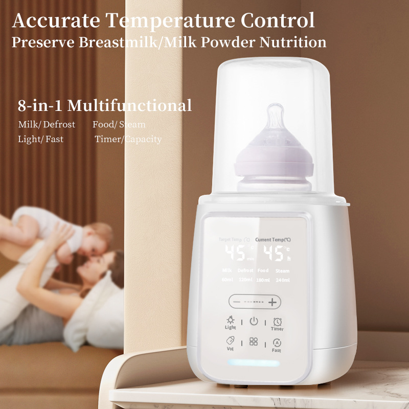 Aquecedor de mamadeiras e esterilizador multifuncional, aquecedor de leite materno com controle preciso de temperatura, aquecedor de mamadeiras para bebês recém-nascidos