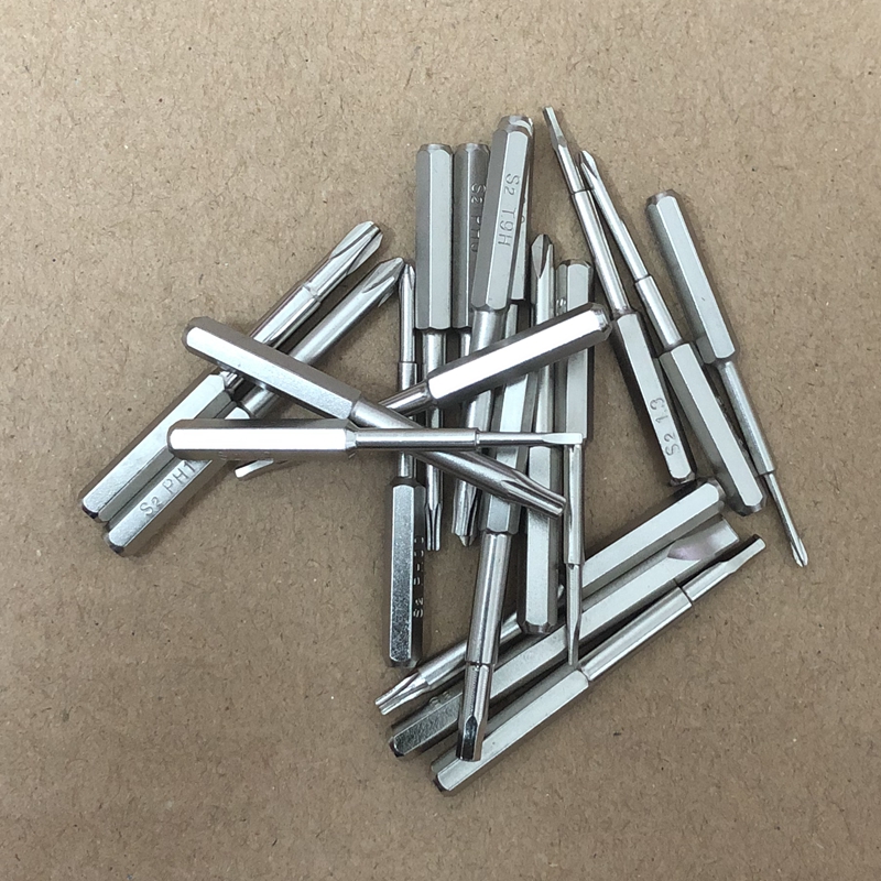 H4×45mm screwdriver bits Torx T6H T8H T9H T10H Slotted 1.2/2.0/4.0 PH000 PH00 PH0 PH1PH2 HEX 1.3/1.5/2.0/2.5 Tri-Wing 1.5/2.0/3