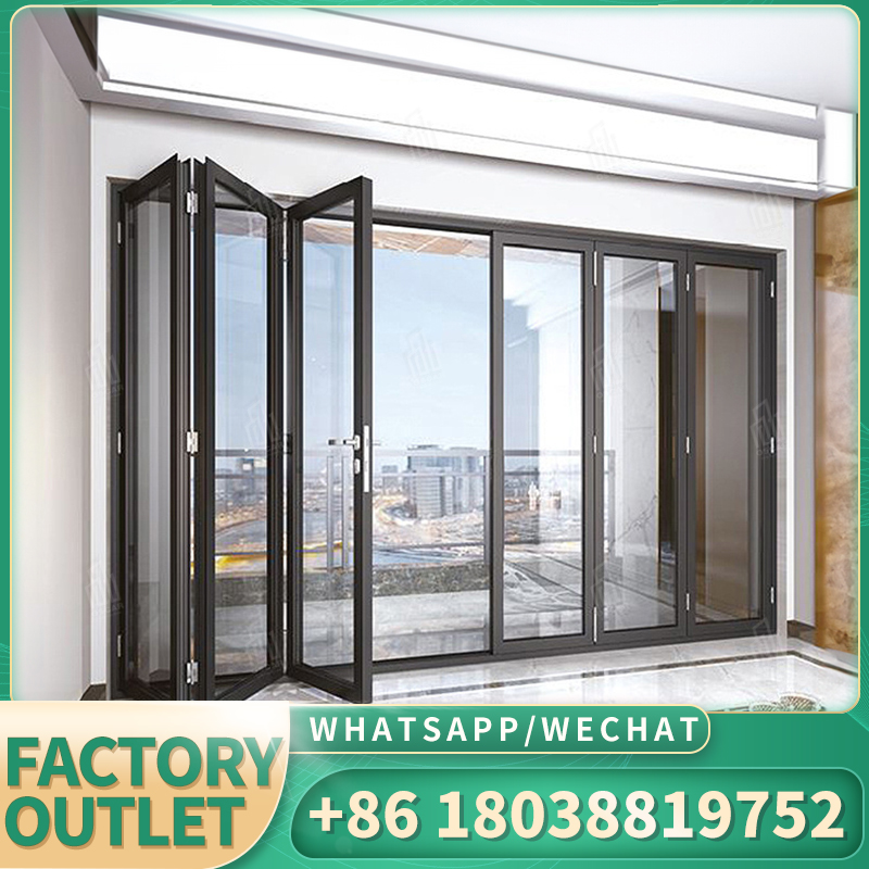 Puerta de aluminio de cristal comercial al aire libre doble de entrada moderna personalizada