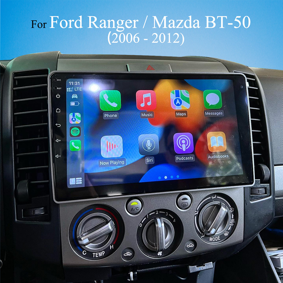 Carplay Auto для Ford Ranger Mazda BT50 2006-2012 Автомобильный радиоприемник FM AM Audio DVD Кассета GPS-навигация Монитор 4G Lte WiFi RDS BT
