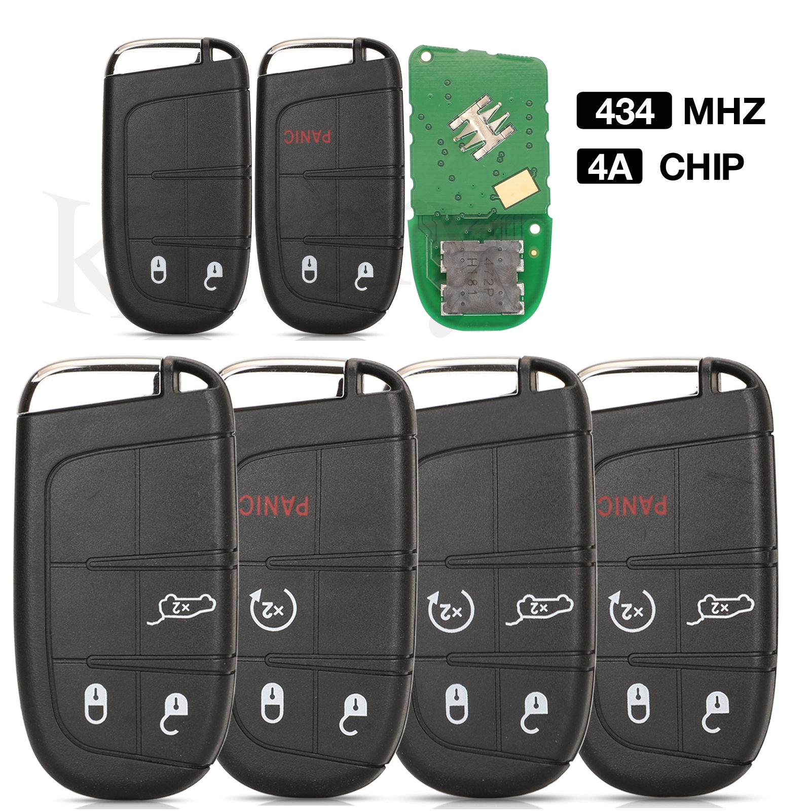 jingyuqin 2/3/4/5 BTN M3N-40821302 434MHZ 4A Chip Smart Remote Control Car Key For Jeep Compass 2017+ RENEGADE 2015+