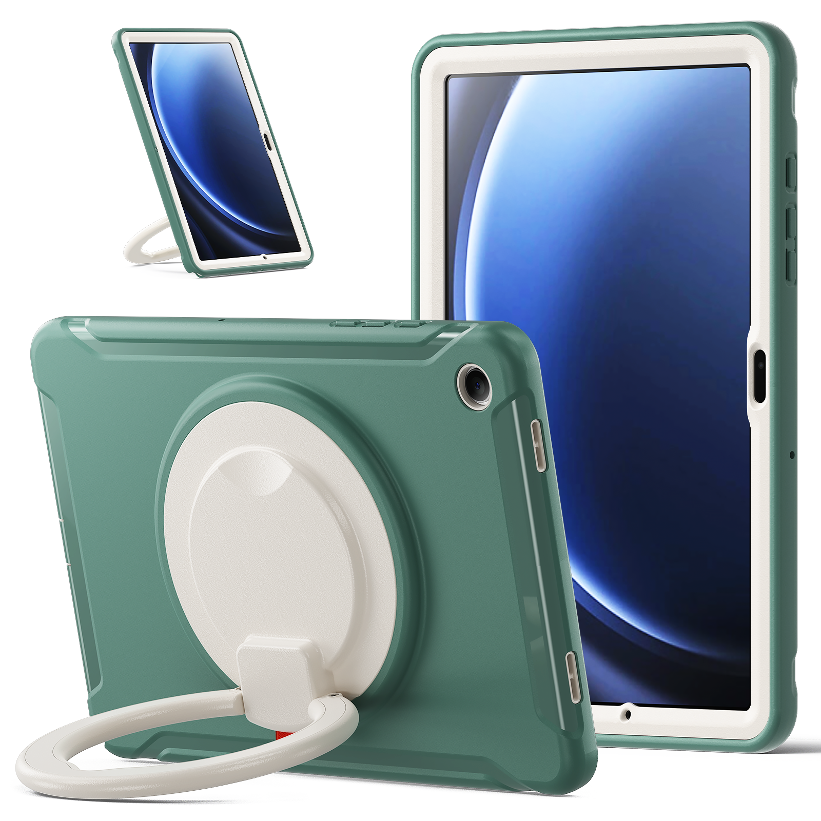Etui z podstawką do Samsung Tab A11 A9 Plus SM-X230 X236 X210 X216 A8 10.5 X200 X205 A7 10.4 T500 T505 S5E SM-T720 T725, obudowa TPU+PC