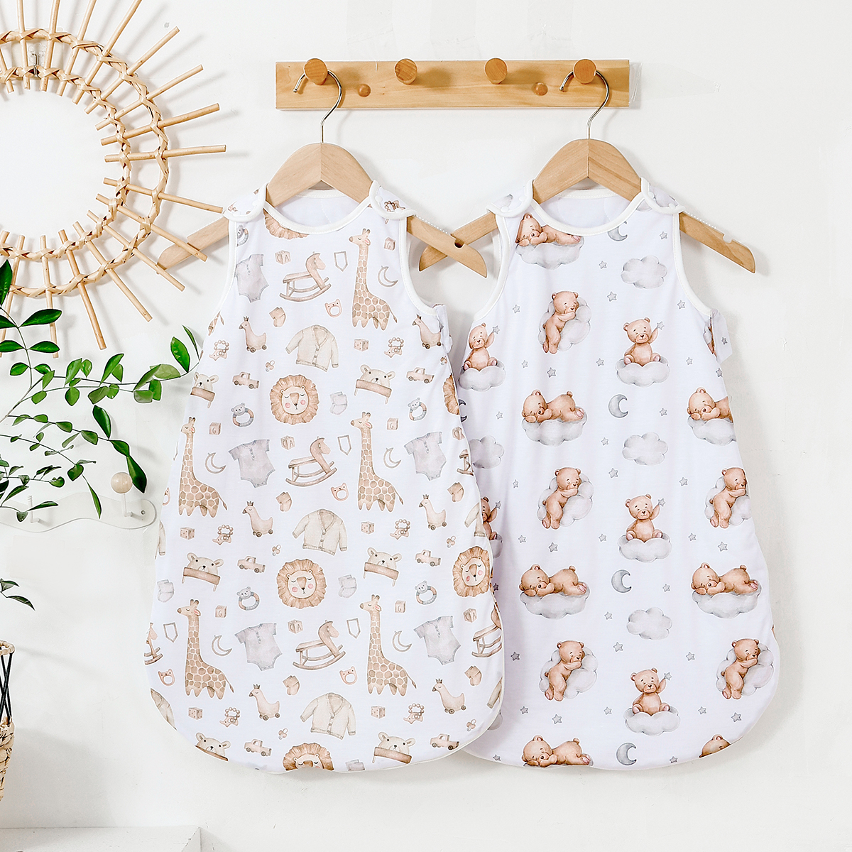 Elinfant 100% โพลีเอสเตอร์เสื้อกั๊กอุ่นถุงนอนสําหรับฤดูหนาวสวมใส่ถุงนอนทารกแรกเกิดนุ่ม