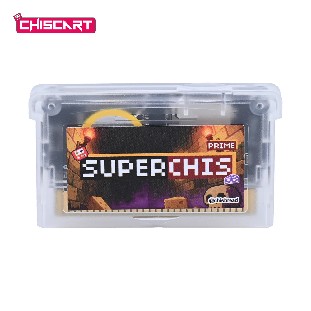 Cartucho de Juego Chiscart SuperChis Prime para Nintendo GBA/NDS/GBA SP/GB Player SDRAM con Tecnología SuperFW NOR Flash