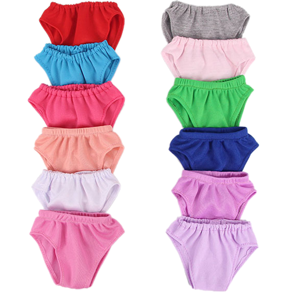 Goedkope 12 kleuren slipjes voor 43 cm babypop kleding accessoires en 18 inch Amerikaanse pop meisjes speelgoed onze generatie