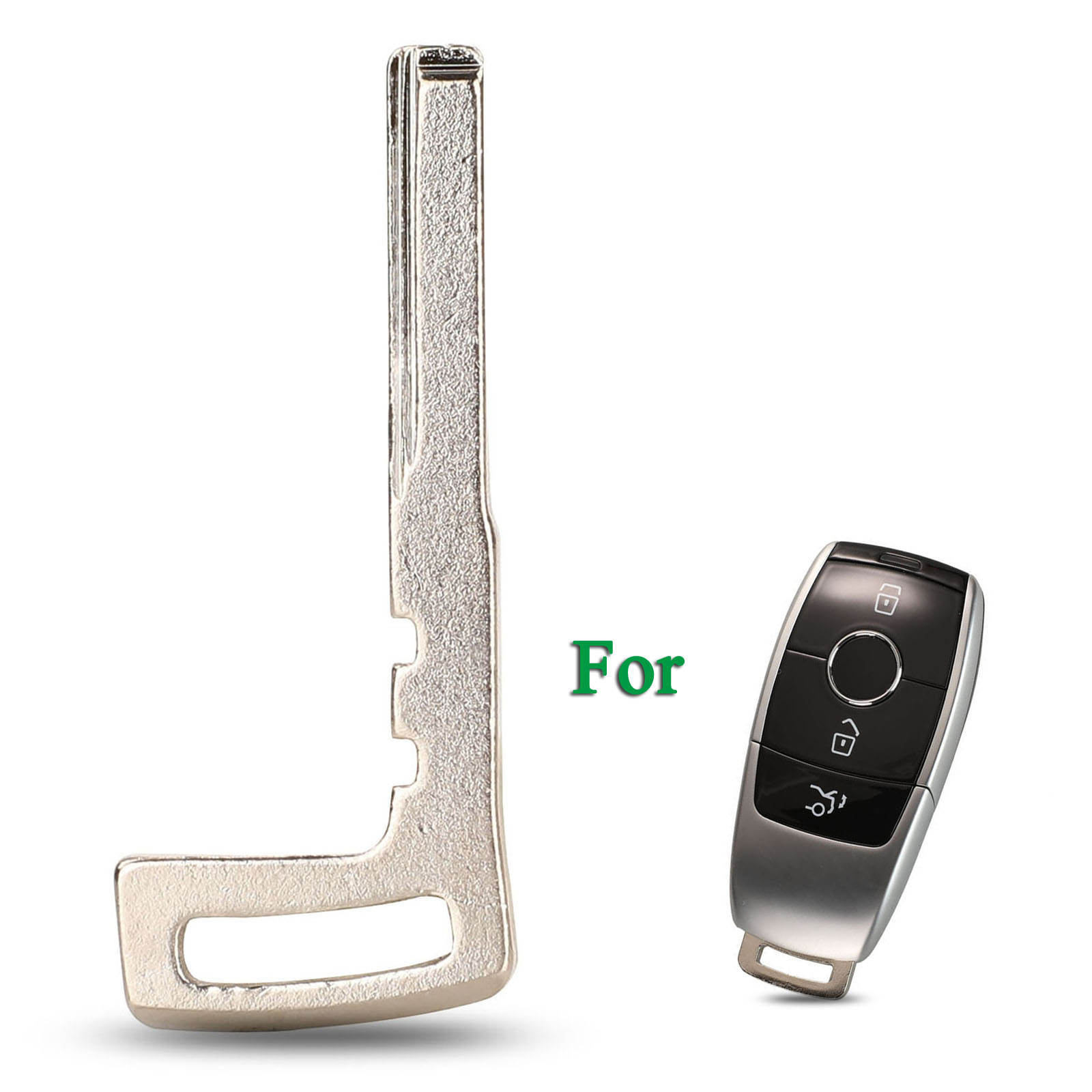 Jingyuqin-cuchilla de repuesto para llave de coche, inserto de emergencia para Mercedes Benz 2017 E Class W213 2018 S FOB