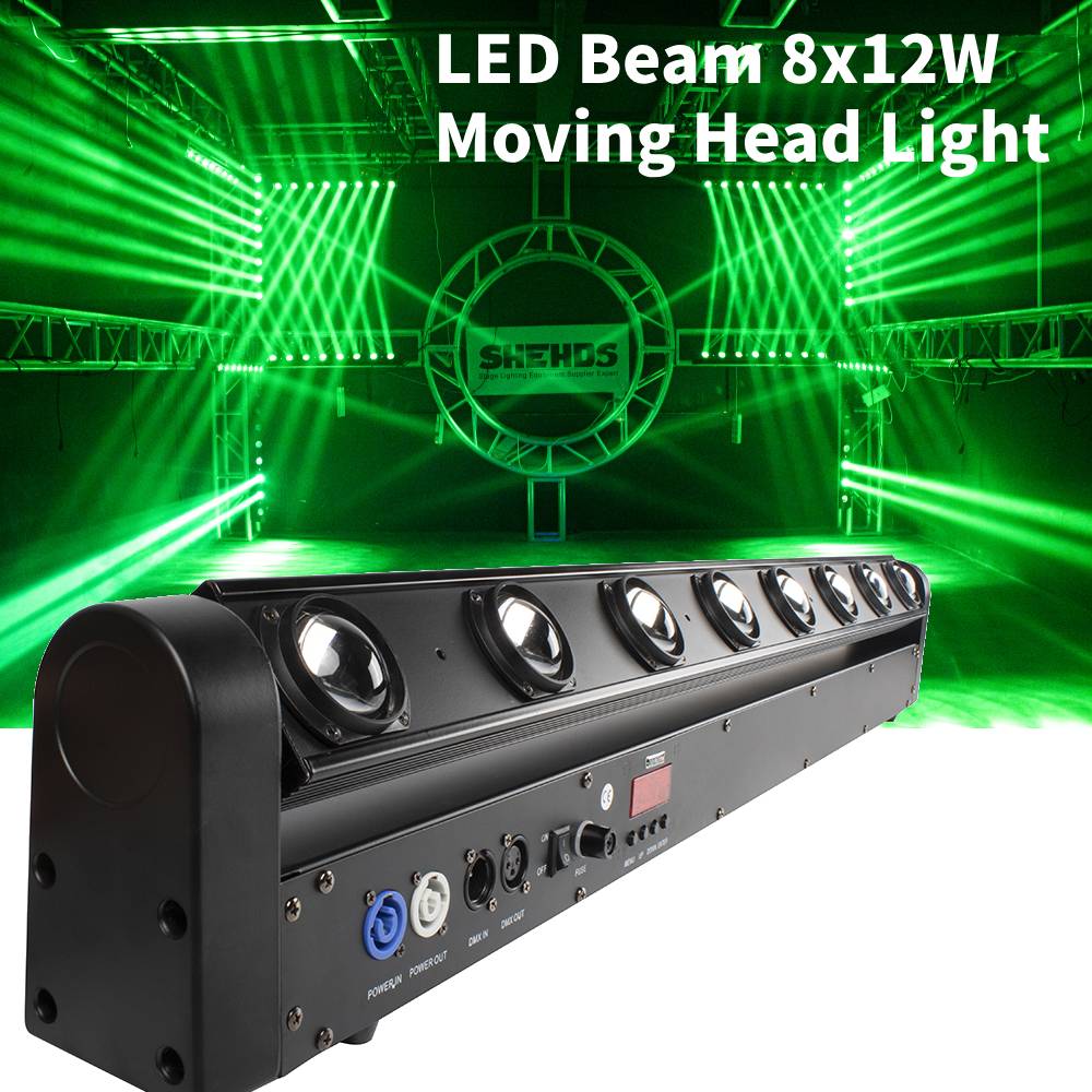 SHEHDS 1 stücke Strahl LED 8x12 W RGBW 4in1 Moving Head Bühnen Beleuchtung Für Bar DJ Disco Club tanzfläche Hochzeit Bühne Leistung