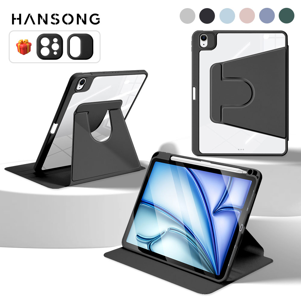 360 °   Вращающийся чехол для iPad 2024 Air 11 13 M2 Pro 11 13 M4 Air 4 5 10.9 iPad 7/8/9th 10.2 10th Gen Pro 11 Pro 12.9 Mini 6 Cover