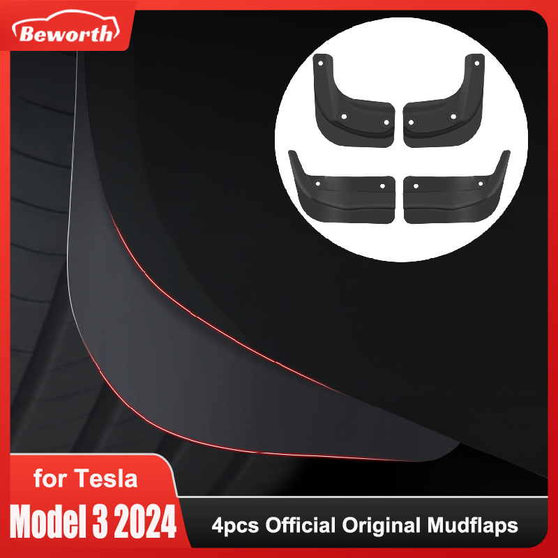 Paraspruzzi per Tesla Model 3 Highland 2024 Parafango Ufficiale Originale Parafanghi Ruota Anteriore Posteriore Paraspruzzi Model3 Accessori