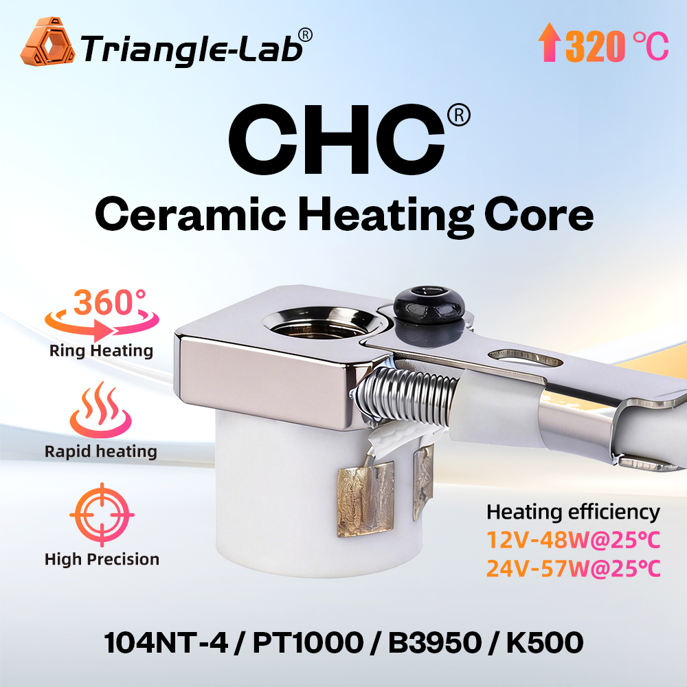 RS TriangleLab CHC ®   Kit de noyau chauffant en céramique à chauffage rapide mini pour imprimante 3D Ender 3 V6 Hotend CR10 CR-10 CR-6 SE MK3S