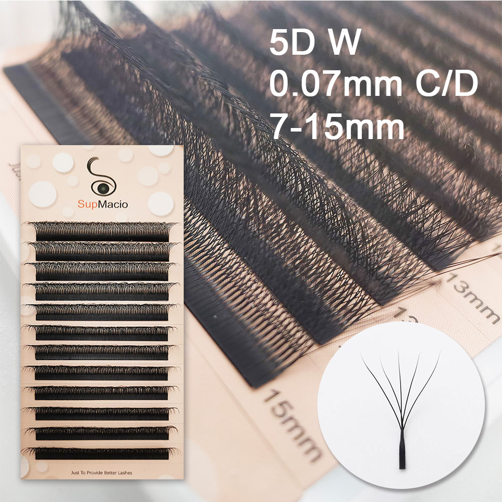 Supmacio W 5D Wimpernverlängerung Wimpernbüschel Volumen 0,07 C D 12M 5D Cílios W Tufts Brasilianische Wimpern
