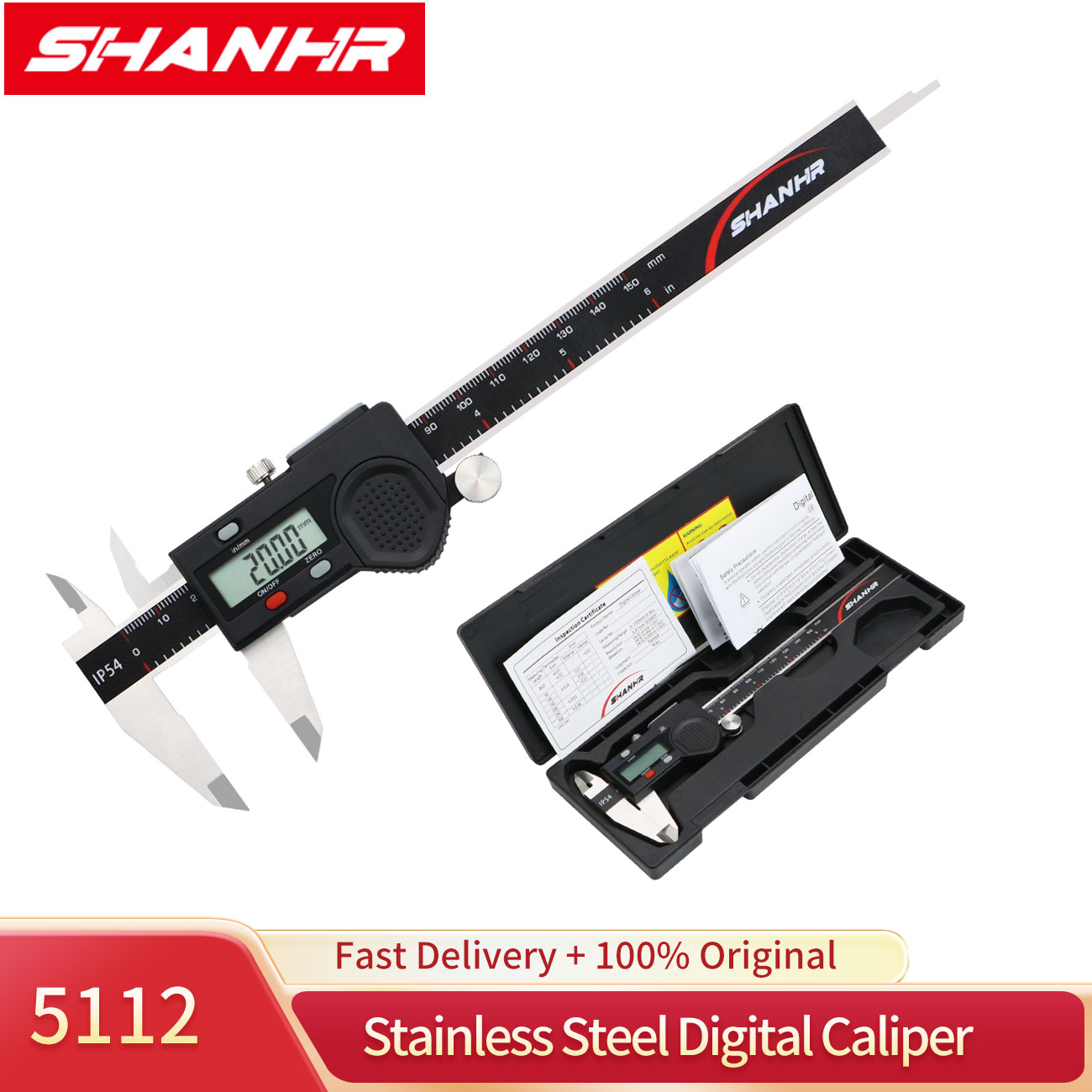 SHAHE Điện Tử Vernier Caliper 150 Mm Kỹ Thuật Số Béc Thước Micromet Thép Vernier Caliper Messschieber Paquimetro 150 Mm