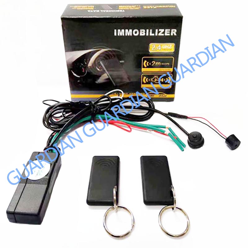 Inmovilizador portátil RFID de 2,4 GHz, sistema de alarma de coche con bloqueo automático de motor inalámbrico, dispositivo de corte de circuito antisecuestro, llave inteligente