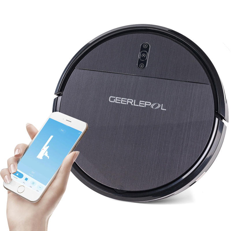 Robô aspirador de pó 3 em 1, 120 minutos de tempo de execução, fino, carregamento automático, wi-fi/app/controle alexa, ideal para pêlos de animais de estimação, piso duro