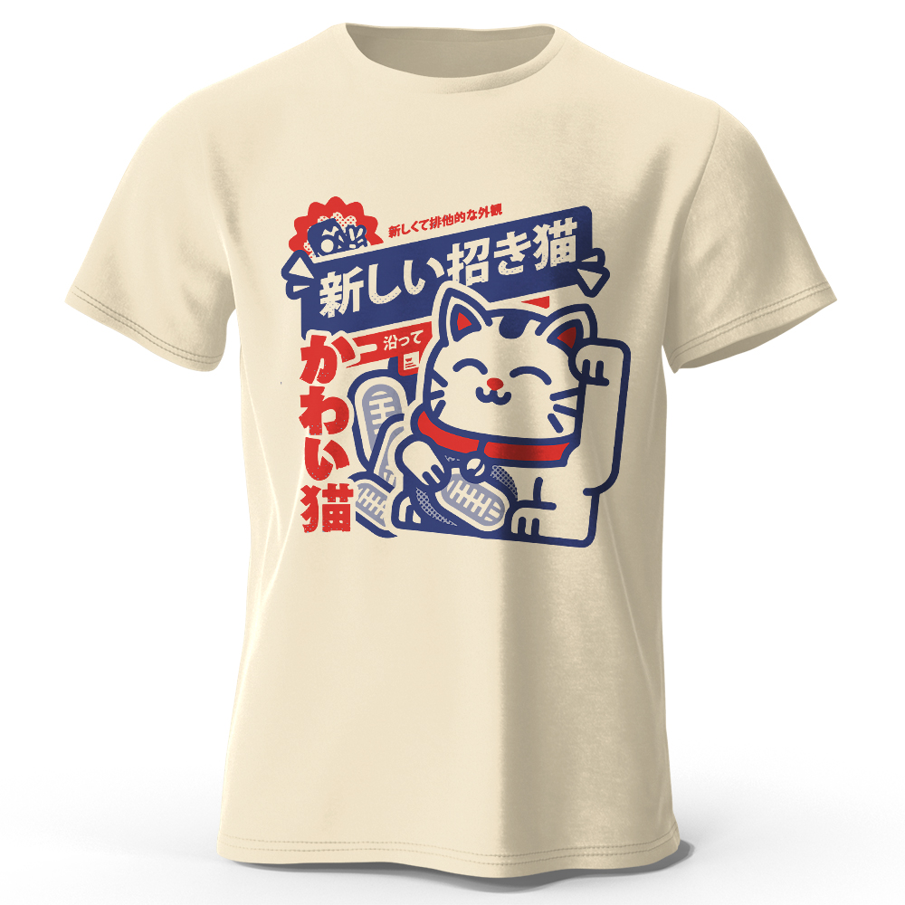 T-shirt in cotone 100% stampata anime Kawaii, maglietta a maniche corte girocollo morbida e traspirante, stile Harajuku unisex