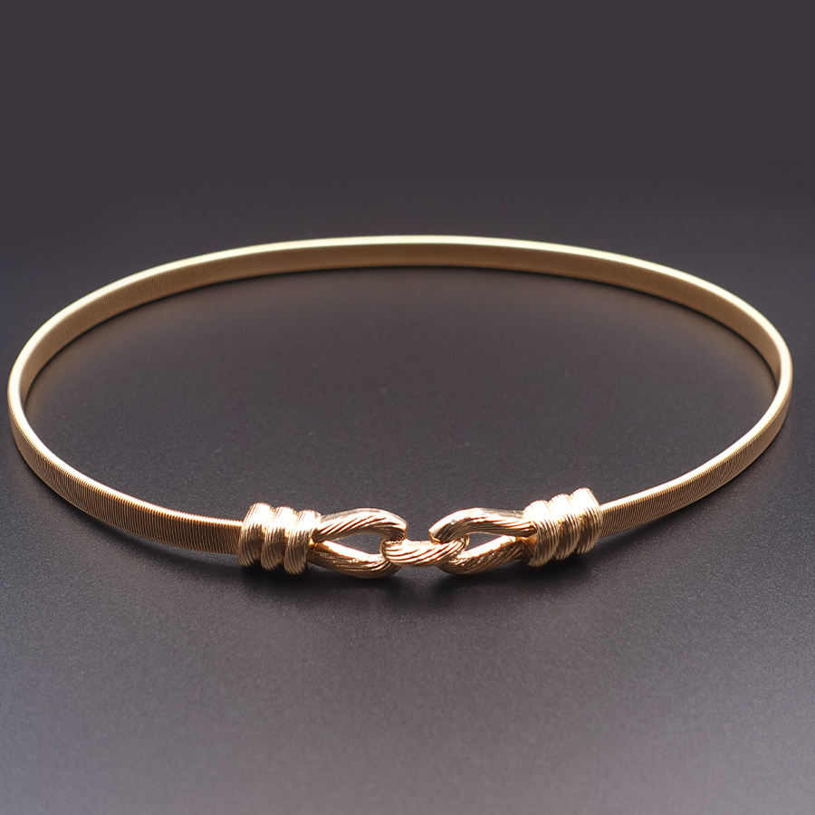 Elegante cadena de cintura de verano: cinturón de metal elástico ajustable para vestidos, joyería de noche de vacaciones y citas