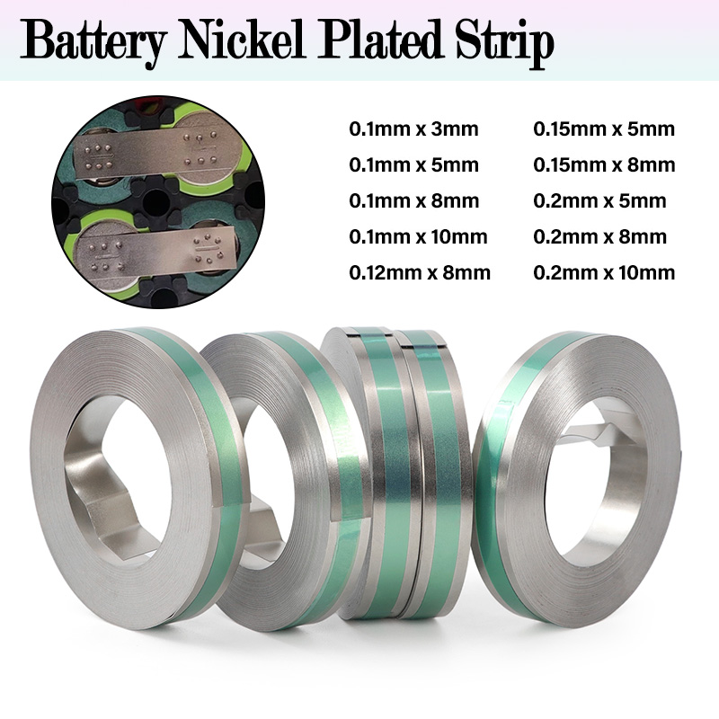 Vernickeltes Stahlband für 18650 21700 Li-Ionen-Akkus THK0,1/0,12/0,15/0,2mm Punktschweiß-Stahlband Batterieverbinder Werkzeuge