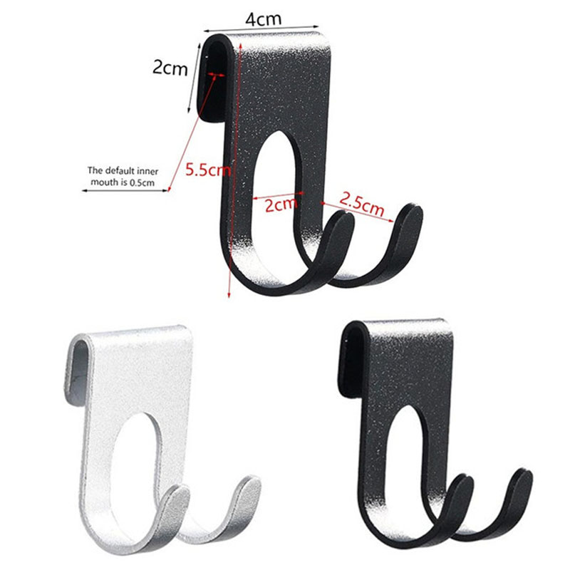 1/3 Stück Aluminium-Haken für Duschglastüren, bohrfreier Handtuchhalter, Schlüsselorganizer, Badezimmer-Rasierer-Aufbewahrungshalter