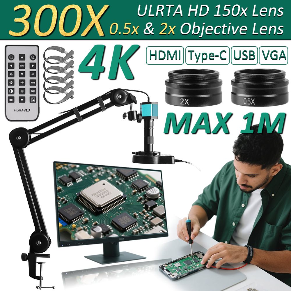 Microscope numérique IMX415 4K 300x, pour enregistrement à souder, Microscope électronique industriel 48mp, réparation de téléphone, réparation de bijoux