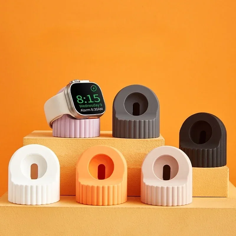Силиконовая подставка для зарядного устройства для Apple Watch Series 11/10/8/7/6/SE/5/4/3/2 49 45 44 42 мм 41 40 38 мм, держатель для зарядной станции