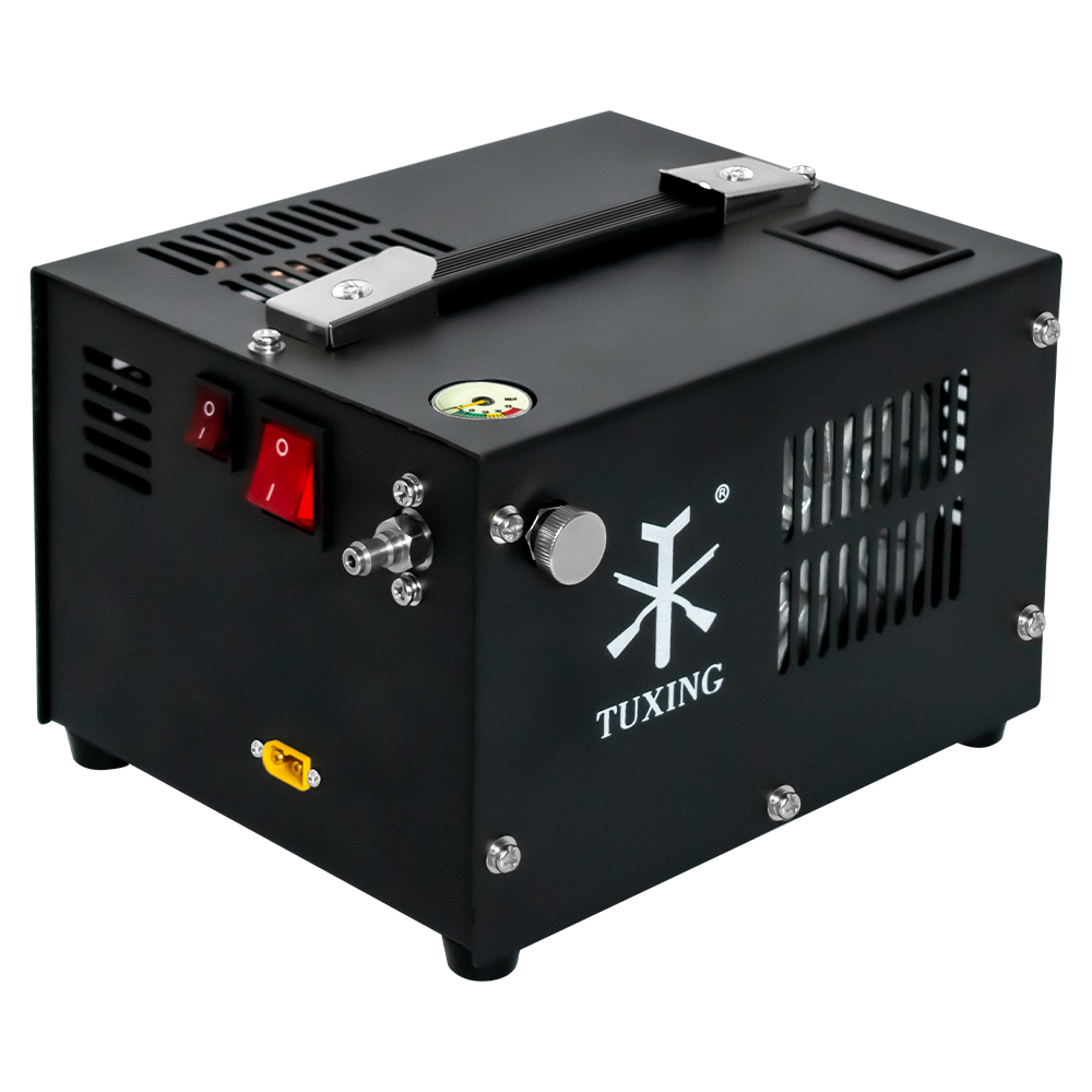 TUXING-compresor de aire portátil para coche, bomba de alta presión con transformador, Inflador de neumáticos de buceo, 12V, PCP, TXES061, 4500Psi, 300Bar