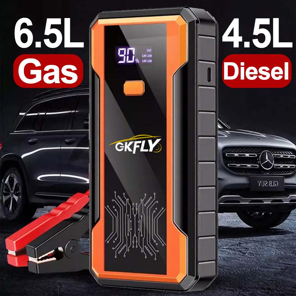 GKFLY Ulepszony Rozrusznik Samochodowy 4000A Power Bank Ładowarka Akumulatora Samochodowego Booster 12V Urządzenie Rozruchowe do Samochodów Benzynowych i Diesla