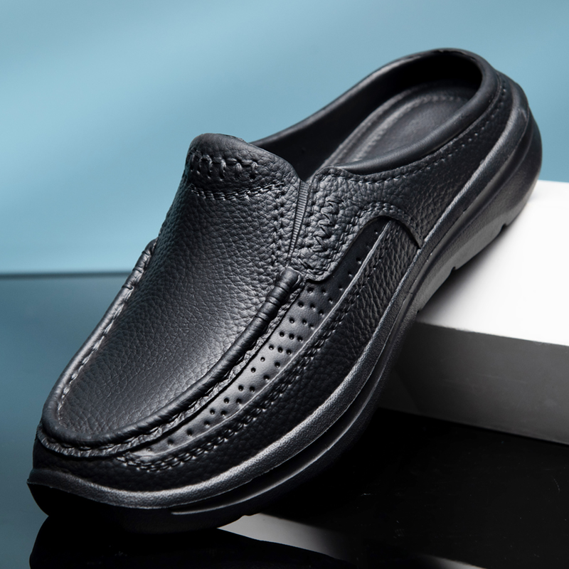 Zapatos de Chef de verano para hombre, zapatos de trabajo antideslizantes y a prueba de aceite, zapatillas perezosas de EVA, zapatillas informales de moda, calzado para jardín