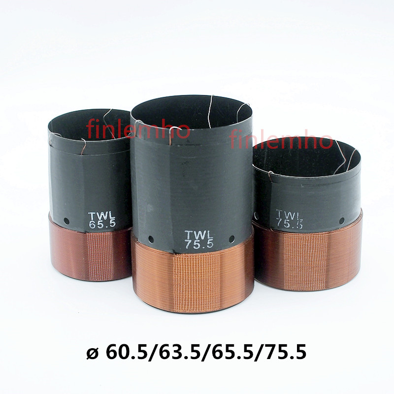 1PC Głośnik Subwoofer Cewka głosowa 2,5/3 cala 4 ohm 4-warstwowa część naprawcza do basów samochodowych z przewodem miedzianym Czarny aluminiowy Former
