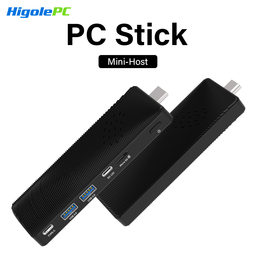 Higole PC Stick Mini PC sin ventilador Intel J4105 Windows 11 WiFi5 8GB 128/256GB portátil PC de escritorio HDMI 4K TV Stick PC Mini ordenadores