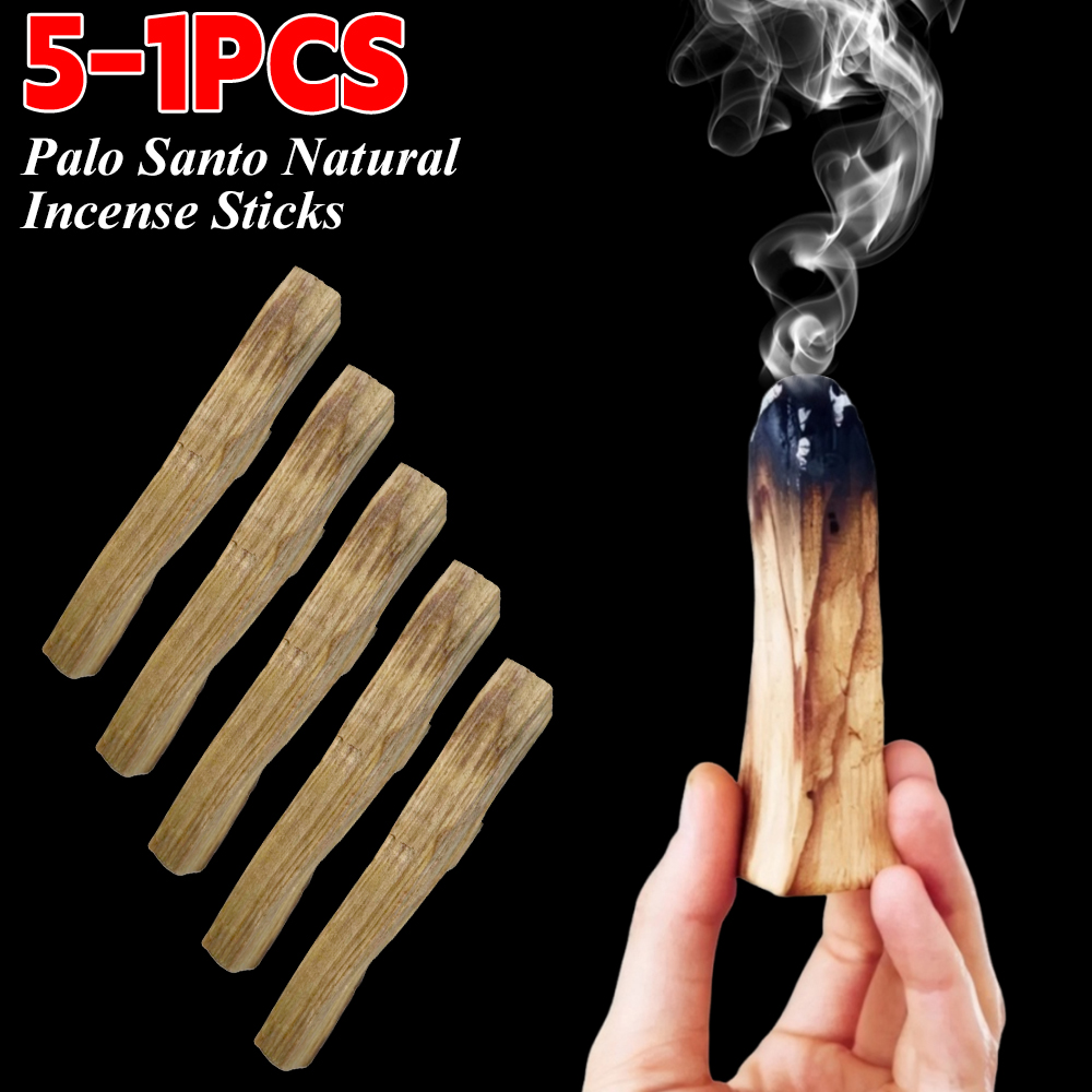 Bastões de incenso naturais para aromaterapia, queimador de incenso para casa, sala de estar, fragrância de escritório, tiras de madeira, 5-1pcs