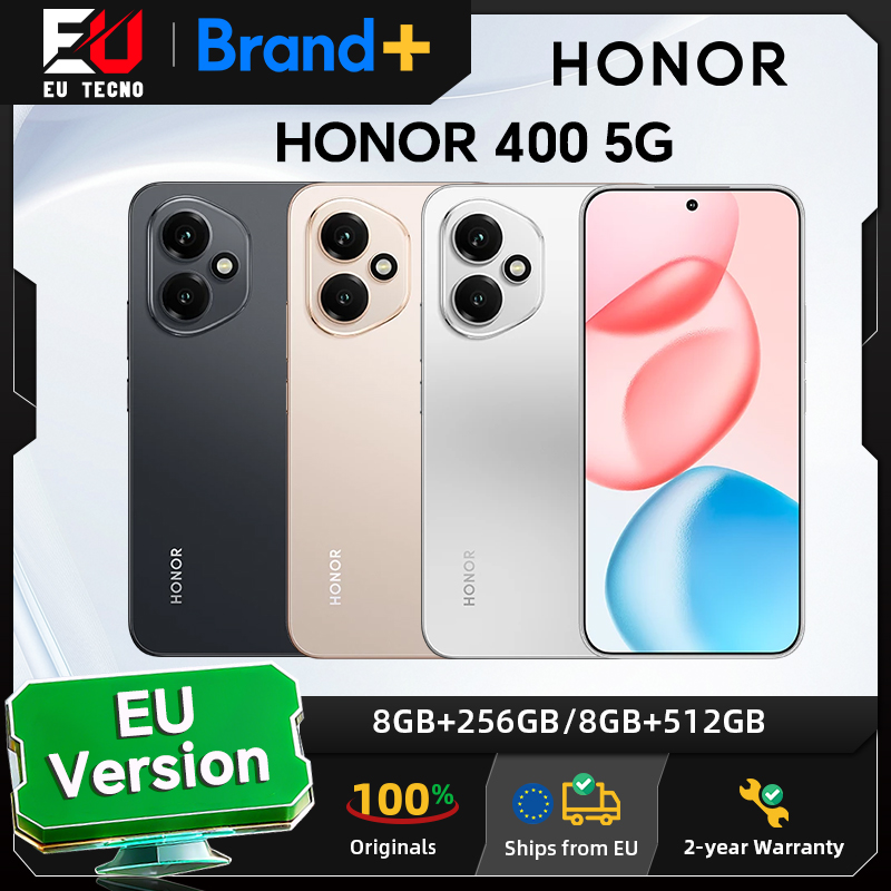 HONOR 400 5G, version européenne, smartphone 5G, appareil photo principal IA ultra-clair 200MP, batterie 5300 mAh, Qualcomm Snapdragon 7 Gen 3