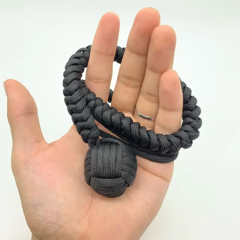 DIY обезьяна кулак кнут браслет открытый EDC веревка для самообороны стальной шар разбитый оконный выключатель личная безопасность брелок инструменты